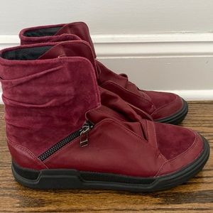 Adidas SLVR Maroon High Top Sneakers
